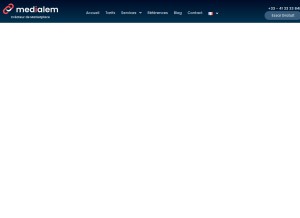 How medialem.com looks like on a tablet such as an iPad.