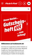 How mediamarkt.de looks like on a mobile device such as an iPhone.