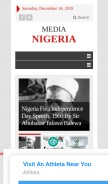 How medianigeria.com looks like on a mobile device such as an iPhone.