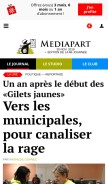 How mediapart.fr looks like on a mobile device such as an iPhone.