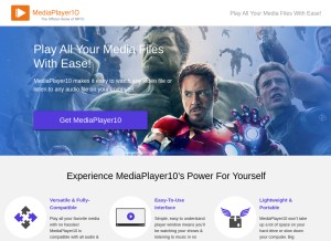 How mediaplayer10.com looks like on a tablet such as an iPad.