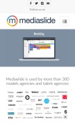 How mediaslide.com looks like on a mobile device such as an iPhone.
