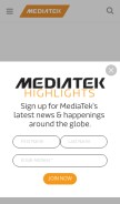 How mediatek.com looks like on a mobile device such as an iPhone.
