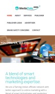 How mediazotic.com looks like on a mobile device such as an iPhone.