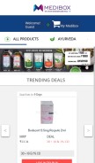 How medibox.in looks like on a mobile device such as an iPhone.