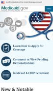 How medicaid.gov looks like on a mobile device such as an iPhone.