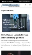 How medicaldialogues.in looks like on a mobile device such as an iPhone.
