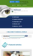 How medicalook.com looks like on a mobile device such as an iPhone.