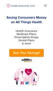 How medicalrecords.com looks like on a mobile device such as an iPhone.
