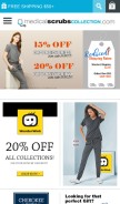 How medicalscrubscollection.com looks like on a mobile device such as an iPhone.