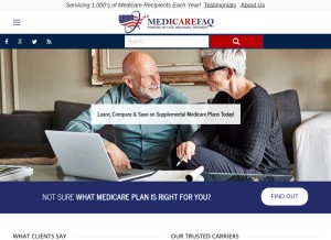 How medicarefaq.com looks like on a tablet such as an iPad.