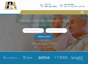 How medicareinsuranceaz.com looks like on a tablet such as an iPad.