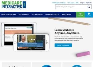 How medicareinteractive.org looks like on a tablet such as an iPad.