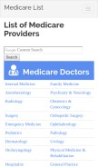 How medicarelist.com looks like on a mobile device such as an iPhone.