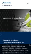 How medidata.com looks like on a mobile device such as an iPhone.