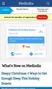 How medindia.net looks like on a mobile device such as an iPhone.