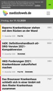 How medinfoweb.de looks like on a mobile device such as an iPhone.