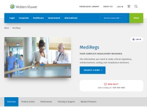 How mediregs.com looks like on a tablet such as an iPad.