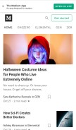 How medium.com looks like on a mobile device such as an iPhone.