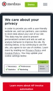 How mediusflow.com looks like on a mobile device such as an iPhone.