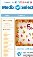 How medixselect.com looks like on a mobile device such as an iPhone.