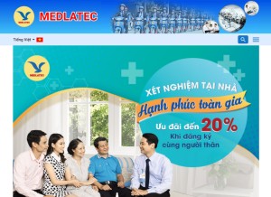 How medlatec.vn looks like on a tablet such as an iPad.
