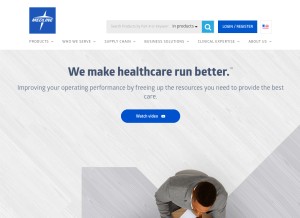 How medline.com looks like on a tablet such as an iPad.