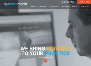 How mednet-tech.com looks like on a tablet such as an iPad.