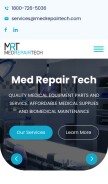 How medrepairtech.com looks like on a mobile device such as an iPhone.