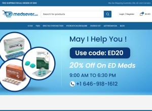 How medsever.com looks like on a tablet such as an iPad.