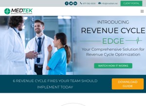 How medtek.net looks like on a tablet such as an iPad.
