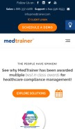 How medtrainer.com looks like on a mobile device such as an iPhone.