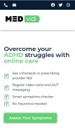 How medvidi.com looks like on a mobile device such as an iPhone.
