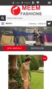 How meemfashions.com looks like on a mobile device such as an iPhone.