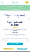How meetcircle.com looks like on a mobile device such as an iPhone.