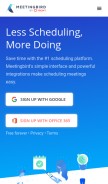 How meetingbird.com looks like on a mobile device such as an iPhone.
