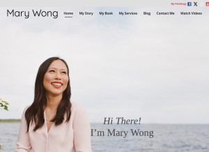 How meetmarywong.com looks like on a tablet such as an iPad.