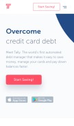 How meettally.com looks like on a mobile device such as an iPhone.