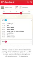 How meetv.no looks like on a mobile device such as an iPhone.