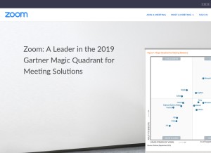 How meetzoom.net looks like on a tablet such as an iPad.