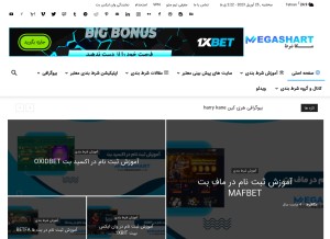 How megashart.com looks like on a tablet such as an iPad.