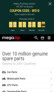 How megazip.net looks like on a mobile device such as an iPhone.