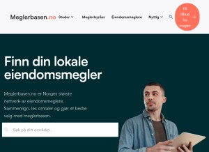 How meglerbasen.no looks like on a tablet such as an iPad.