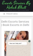 How mehakbhatt.com looks like on a mobile device such as an iPhone.