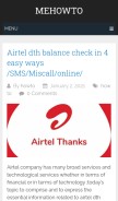 How mehowto.site looks like on a mobile device such as an iPhone.