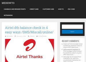 How mehowto.site looks like on a tablet such as an iPad.