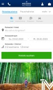 How meiers-weltreisen.de looks like on a mobile device such as an iPhone.