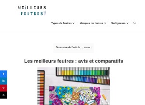 How meilleurs-feutres.com looks like on a tablet such as an iPad.