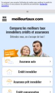How meilleurtaux.com looks like on a mobile device such as an iPhone.