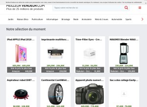 How meilleurvendeur.com looks like on a tablet such as an iPad.